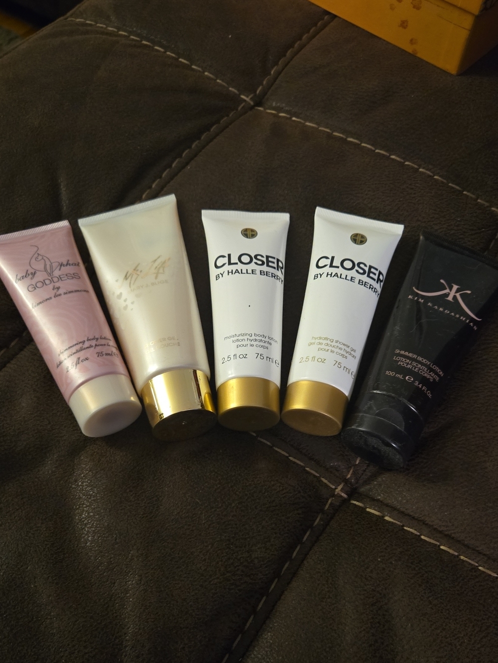 Assorted Scented Body Lotions - White, Pink, Black, Gold Accents